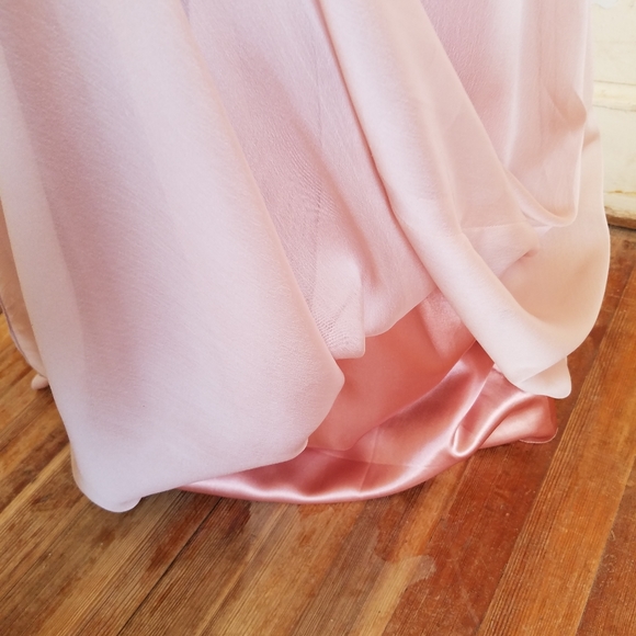 Belsoie Bridal Peach Bridesmaids Dress Size 14 - Picture 6 of 8